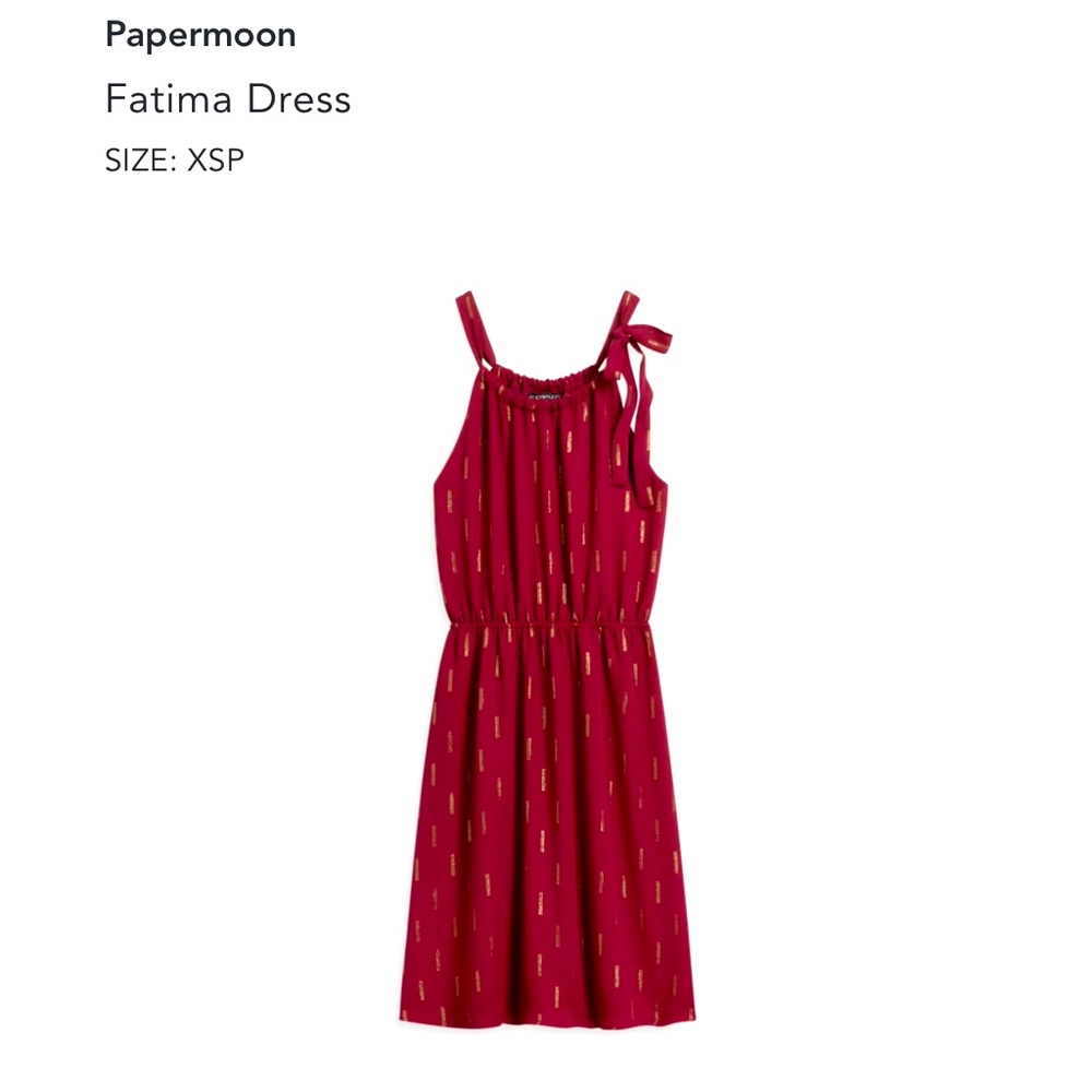 Papermoon Fatima Dress Petite XS Burgundy